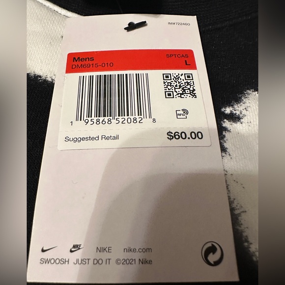 Nike Men's Sportswear Essentials Patterned Crewneck - NWT - Size L - Picture 7 of 10